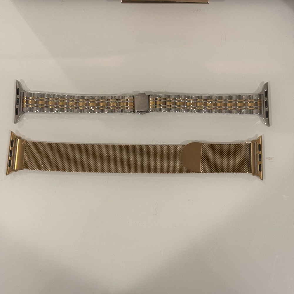 Stainless Steel Milanese Loop and Silver/Gold Metal Band